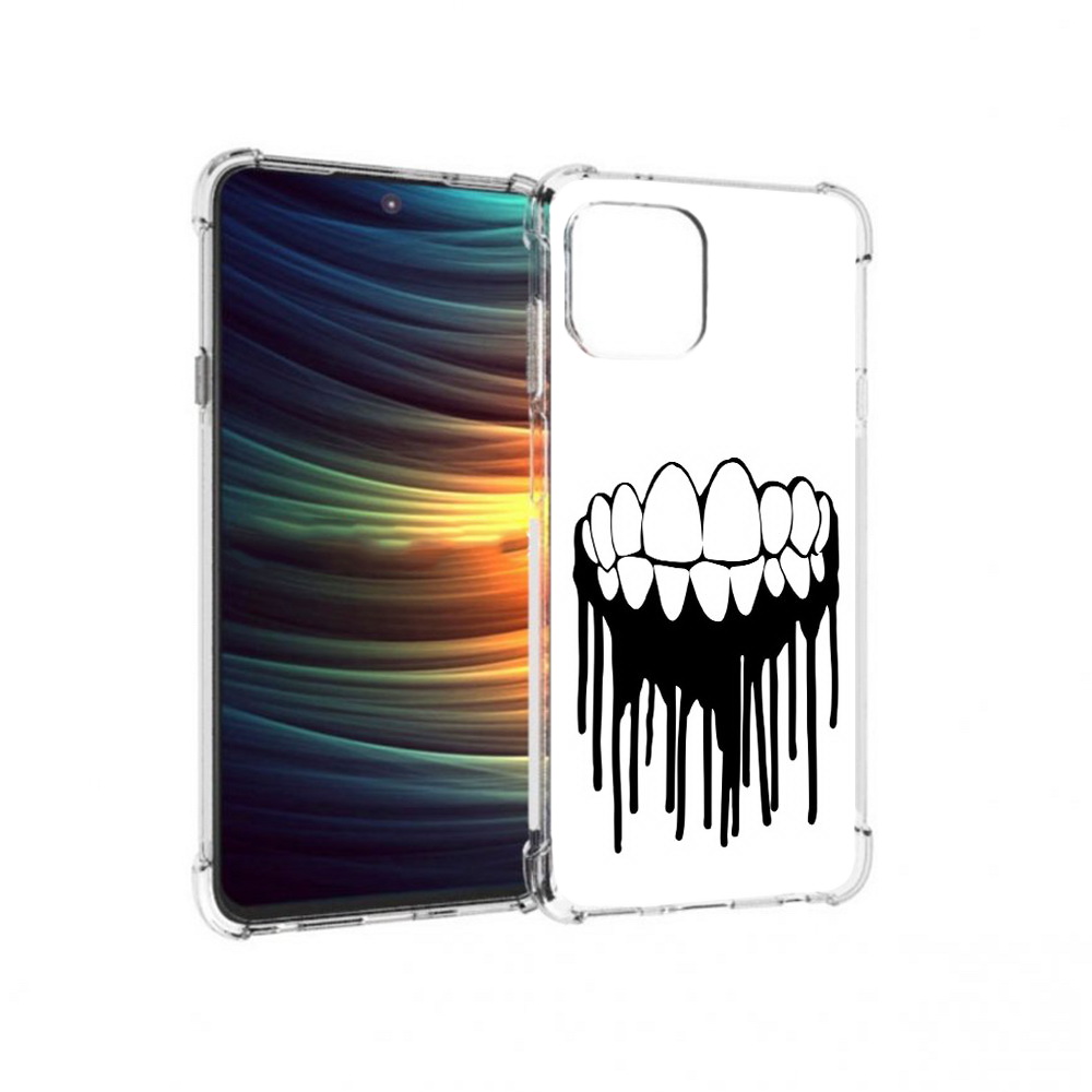 

Чехол MyPads Tocco для Motorola 20 Lite зубы (PT227073.348.372), Прозрачный, Tocco