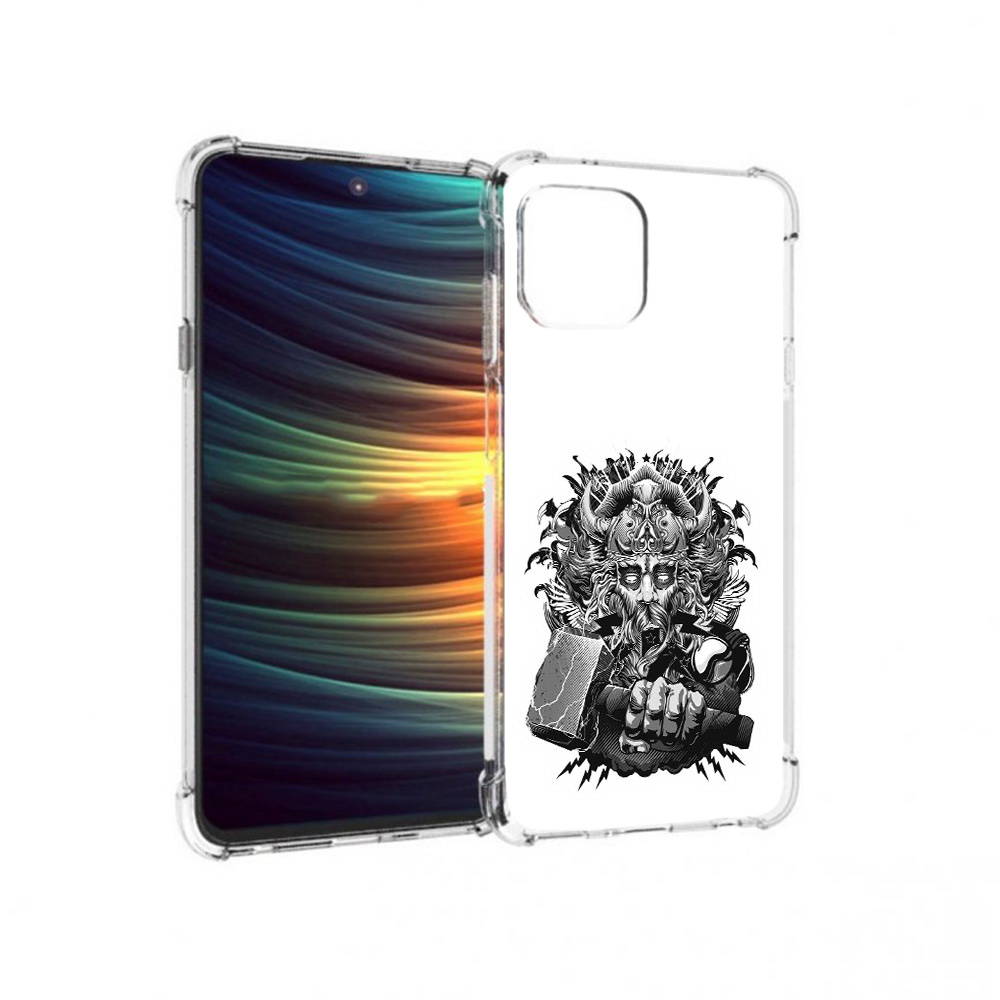

Чехол MyPads Tocco для Motorola 20 Lite злой тор (PT227073.348.363), Прозрачный, Tocco