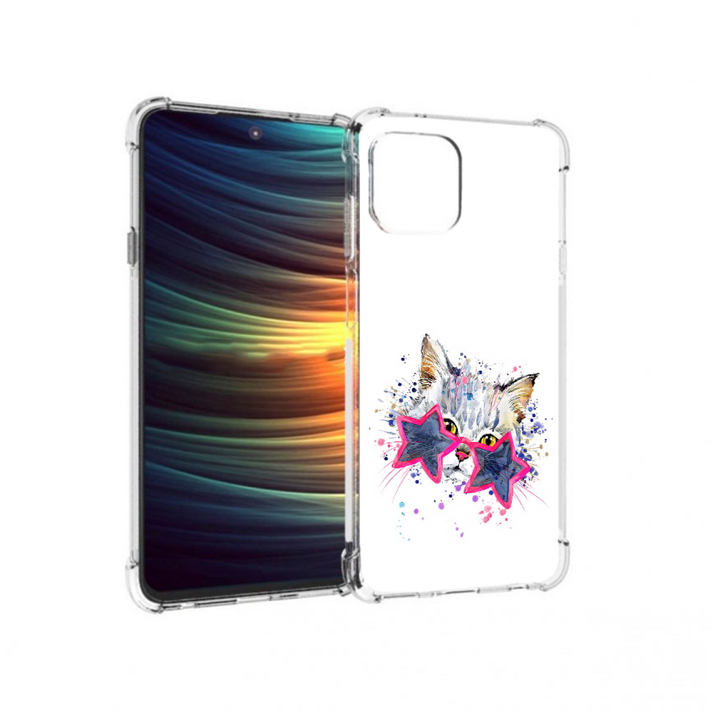 

Чехол MyPads Tocco для Motorola 20 Lite звездные очки (PT227073.348.353), Прозрачный, Tocco