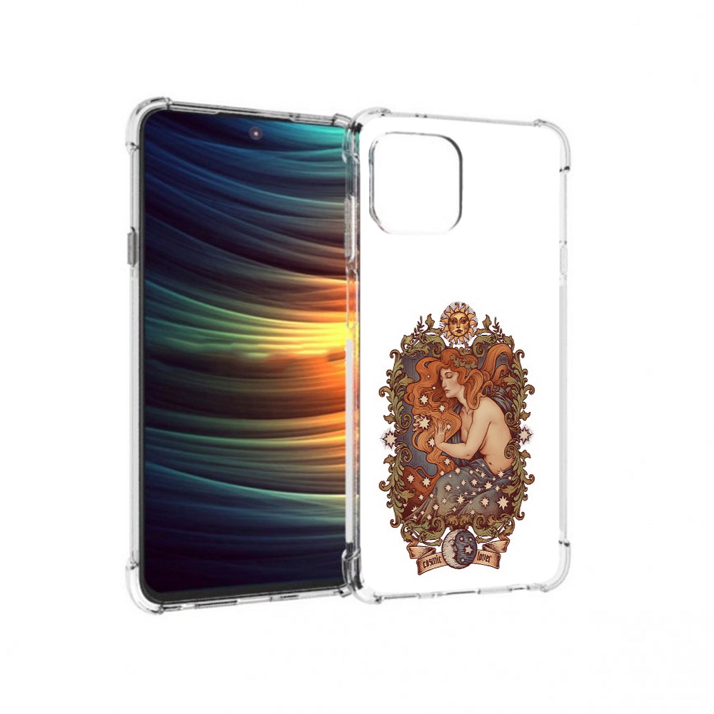 

Чехол MyPads Tocco для Motorola 20 Lite звездная девушка абстракция (PT227073.348.351), Прозрачный, Tocco