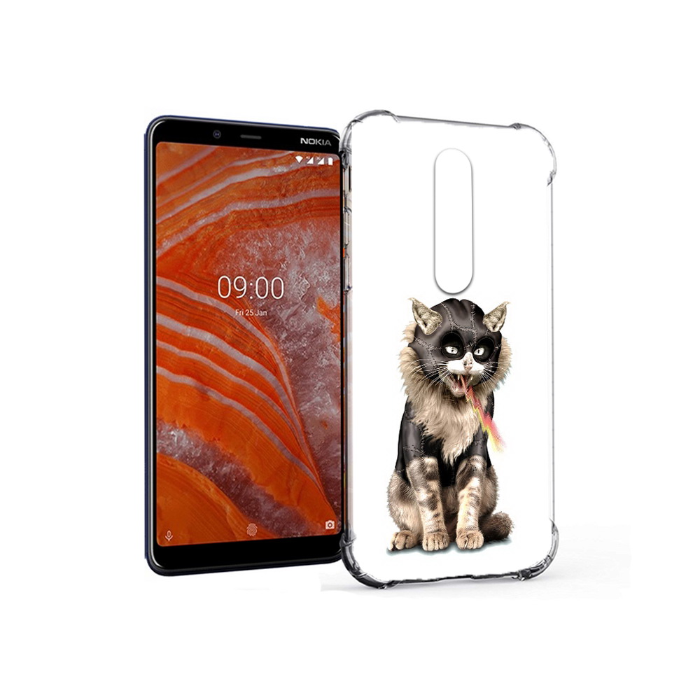 

Чехол MyPads Tocco для Nokia 3.1 Plus дьяволский кот (PT121397.96.341), Прозрачный, Tocco