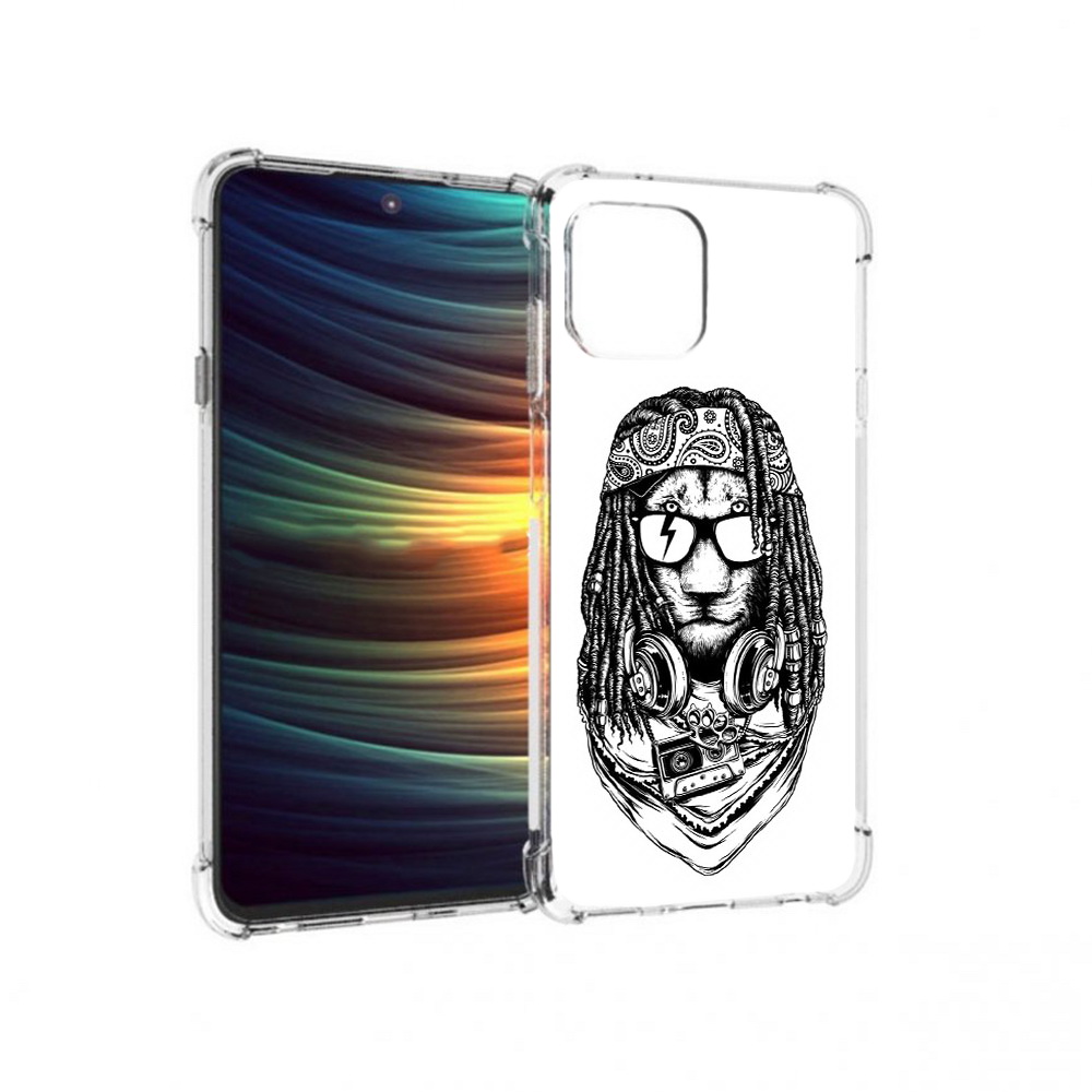 

Чехол MyPads Tocco для Motorola 20 Lite дреды льва (PT227073.348.338), Прозрачный, Tocco