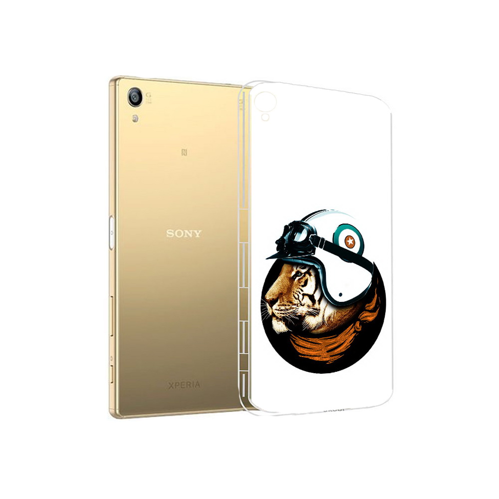 

Чехол MyPads Tocco для Sony Xperia Z5 Premium Тигр в шлеме (PT23243.222.171), Прозрачный, Tocco