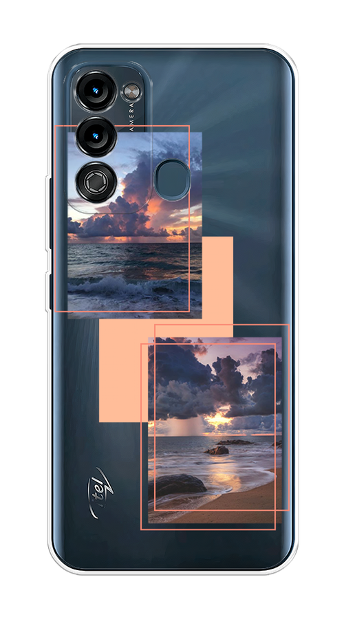 

Чехол на Itel Vision 3 "Sky collage", Розовый;прозрачный;синий, 3200850-1