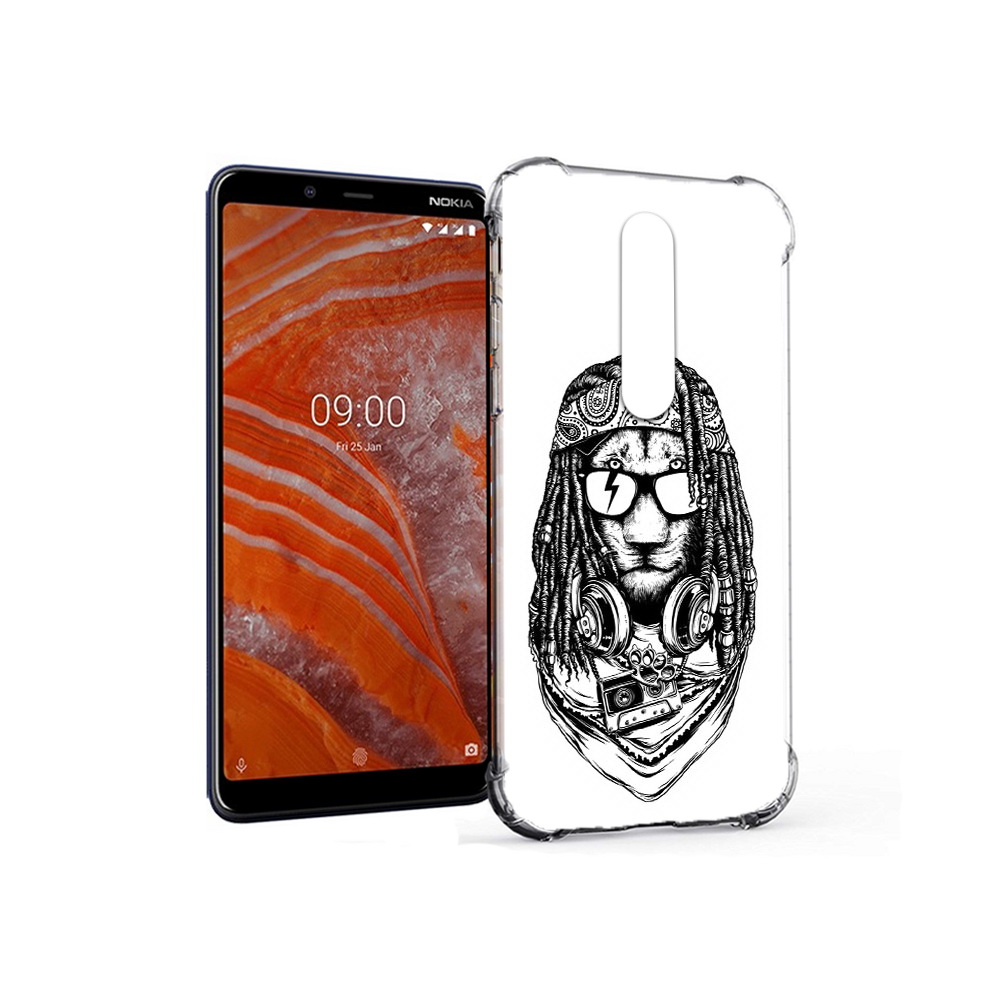 

Чехол MyPads Tocco для Nokia 3.1 Plus дреды льва (PT121397.96.338), Прозрачный, Tocco
