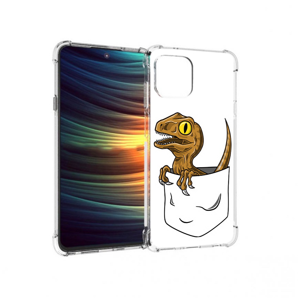 

Чехол MyPads Tocco для Motorola 20 Lite динозавр в кармане (PT227073.348.327), Прозрачный, Tocco