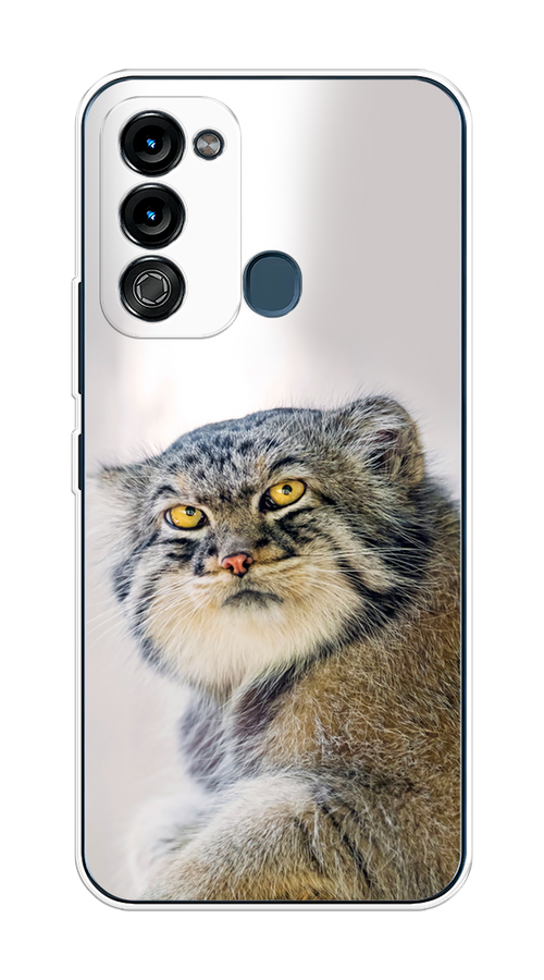 

Чехол на Itel Vision 3 "Кот манул 1", Серый;белый;желтый, 3200850-1