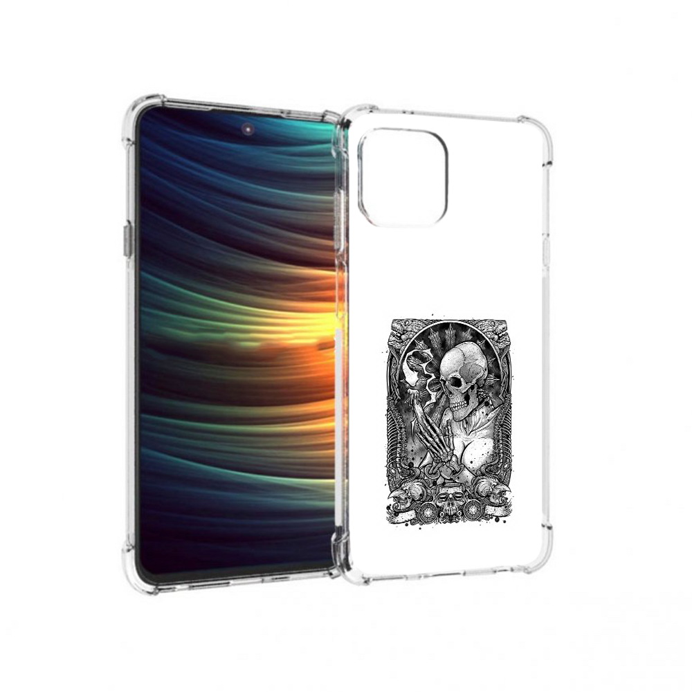 

Чехол MyPads Tocco для Motorola 20 Lite девушка скелет (PT227073.348.316), Прозрачный, Tocco