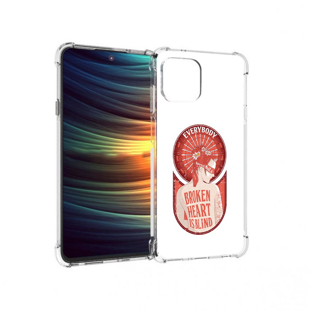

Чехол MyPads Tocco для Motorola 20 Lite девушка разбитое сердце (PT227073.348.310), Прозрачный, Tocco