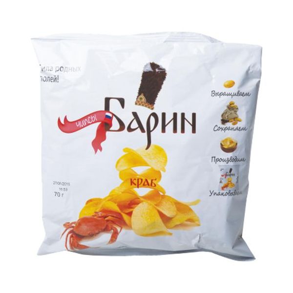 

Чипсы картофельные Рост краб 70 г