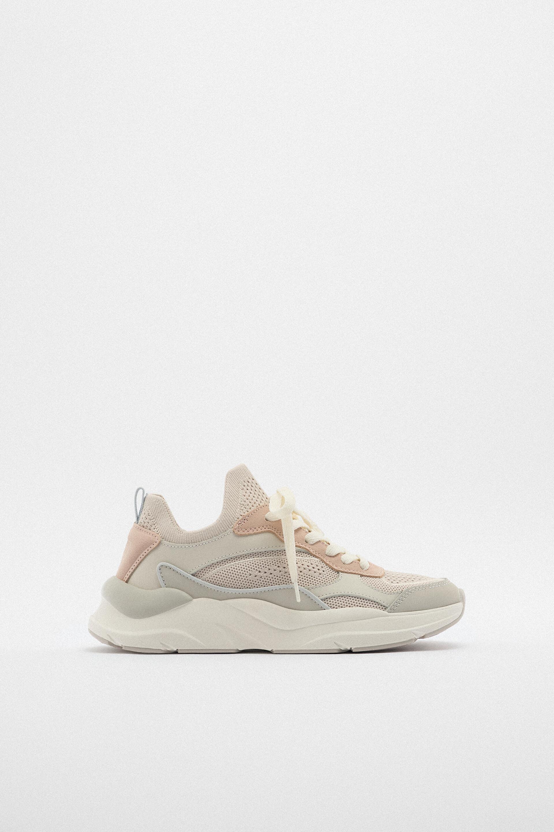 

Кроссовки женские ZARA 177680 бежевые 39 RU (доставка из-за рубежа), 177680