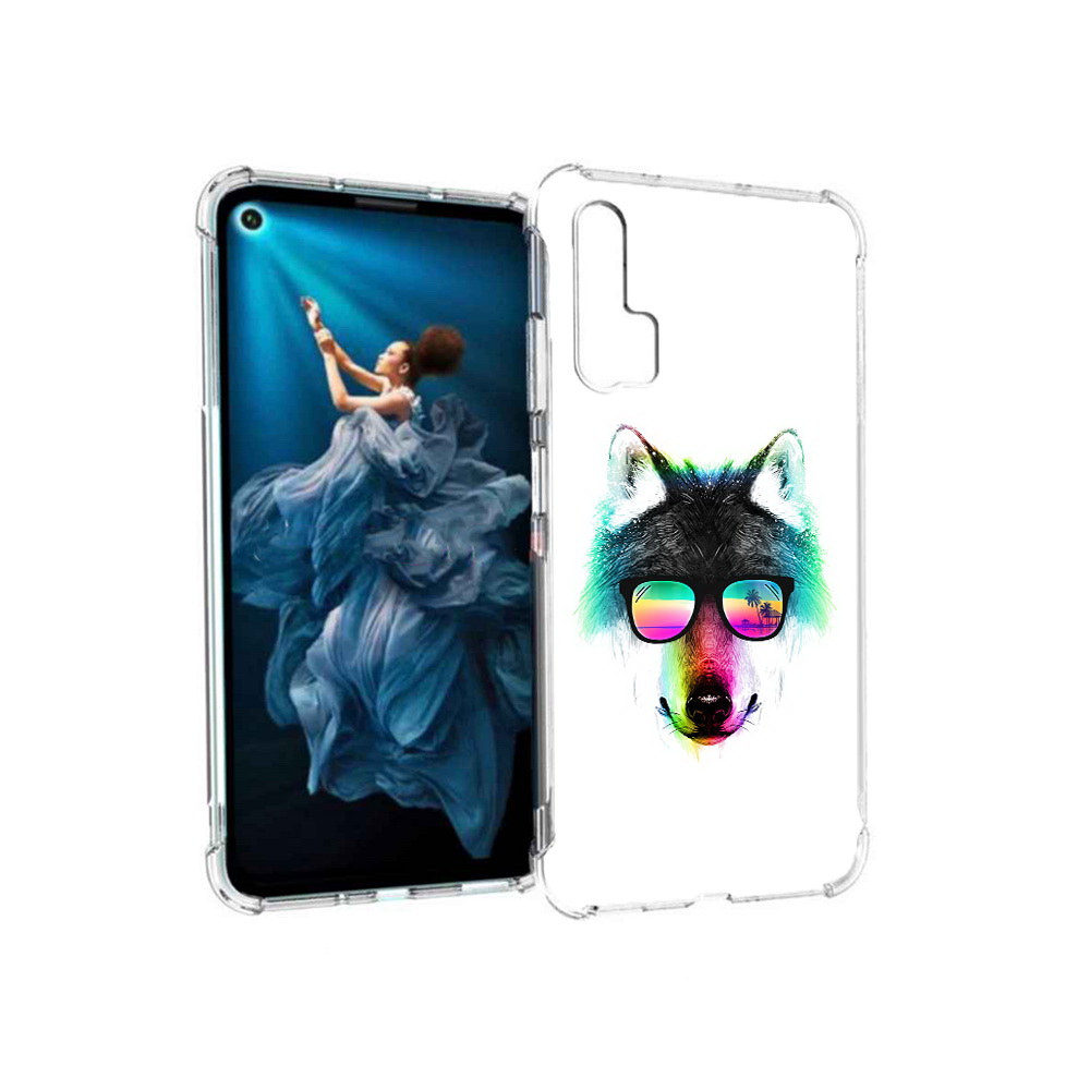 

Чехол MyPads Tocco для Honor 20 Pro радужный волк (PT129185.18.567), Прозрачный, Tocco