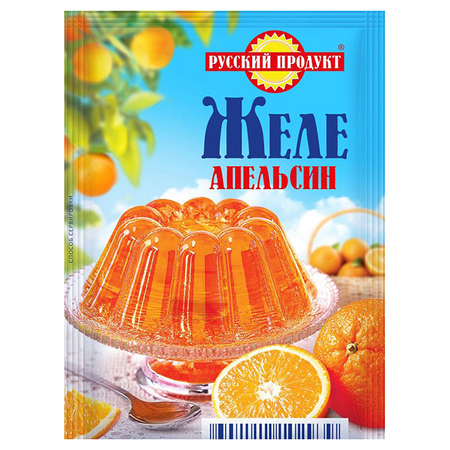 Желе Русский продукт быстрого приготовления, апельсин, 50 г