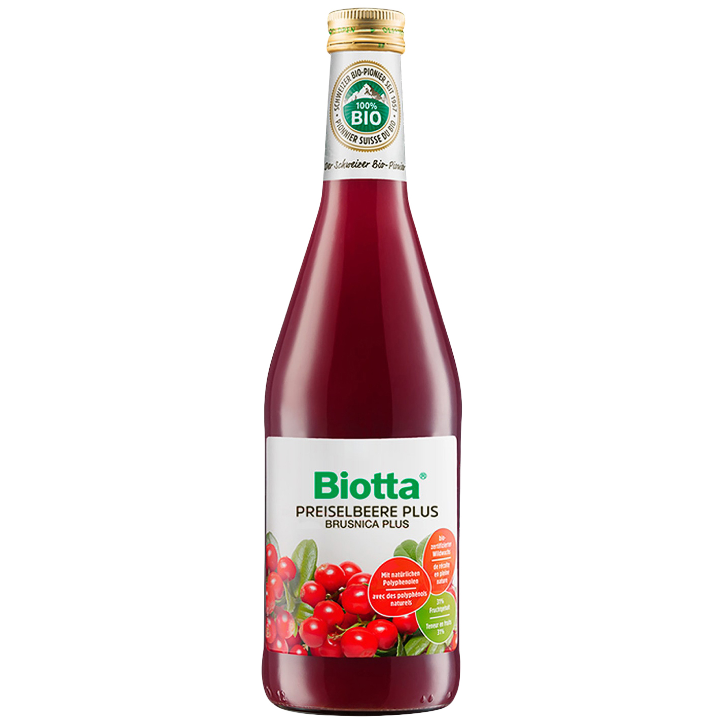 Нектар Biotta Bio из дикорастущей брусники и клюквы, 500 мл