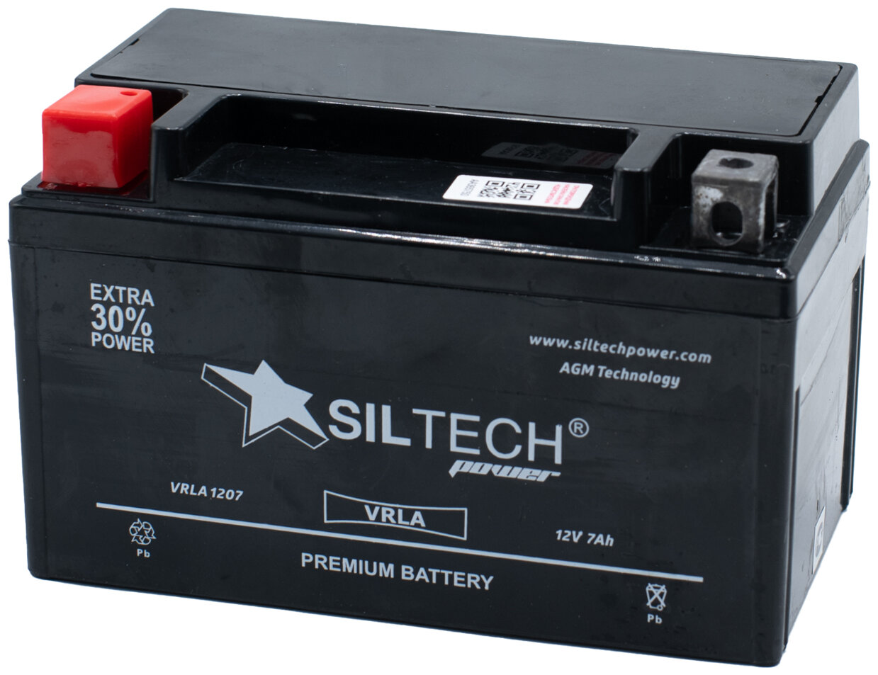 Аккумулятор SILTECH VRLA 1207 (YTX7A-BS) 7 Ач 100 А прямая полярность