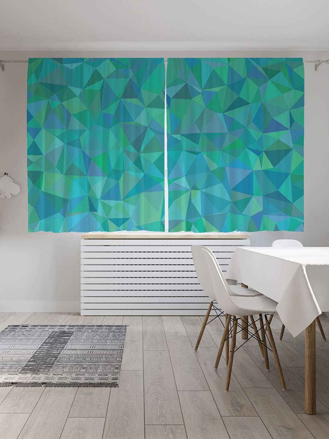 

Классические шторы JoyArty "Геометрический орнамент", Oxford DeLux, 2 полотна 145x180 см, Геометрический орнамент