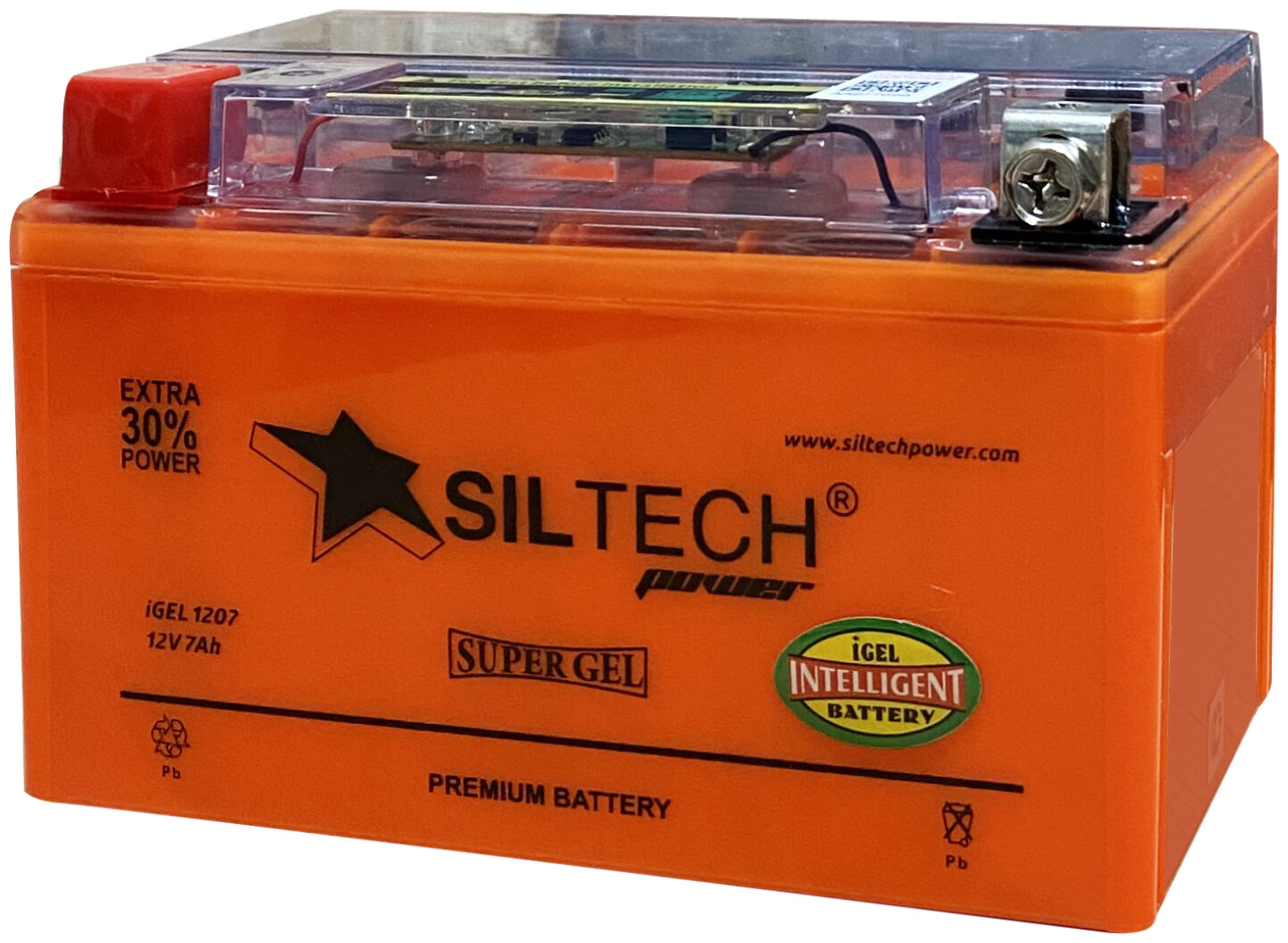 Аккумулятор SILTECH iGEL 1207 (YTX7A-BS) 7 Ач 100 А прямая полярность