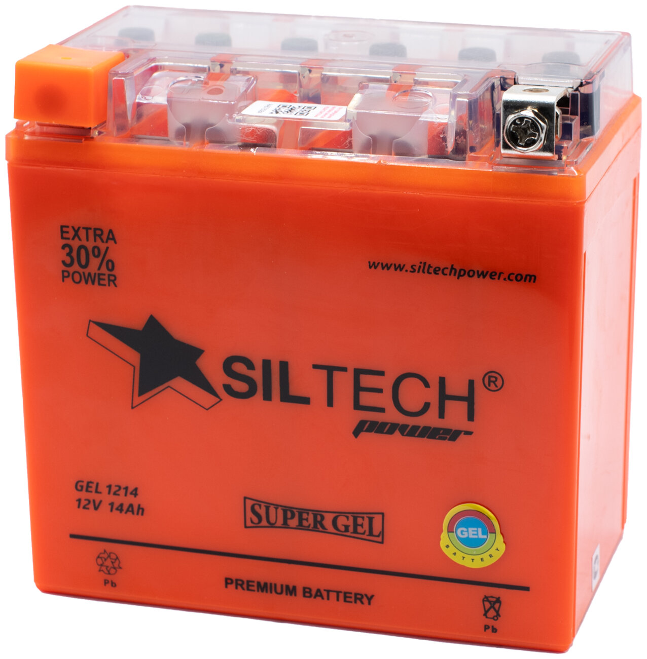 Аккумулятор SILTECH GEL 1214 (YTX14-BS) 14 Ач 220 А прямая полярность