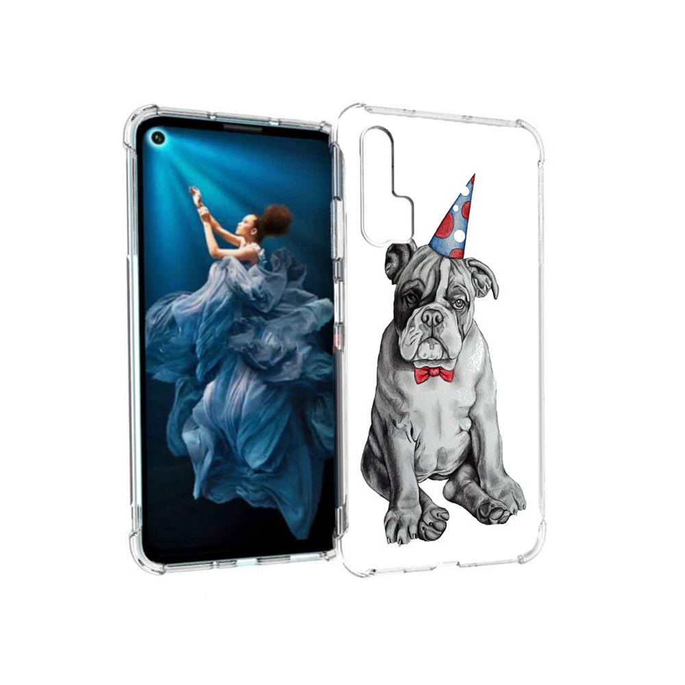 

Чехол MyPads Tocco для Honor 20 Pro праздничный щенок (PT129185.18.554), Прозрачный, Tocco