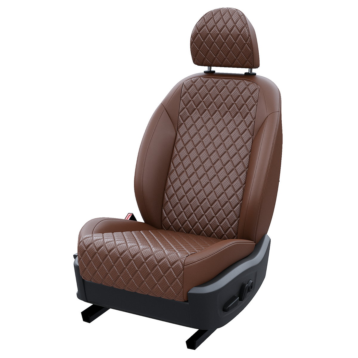 

Чехлы на сиденья АвтоЛето для JAC N35 2021-2024 LA15212C337 Экокожа ромб Темно-Коричневый, LA1521
