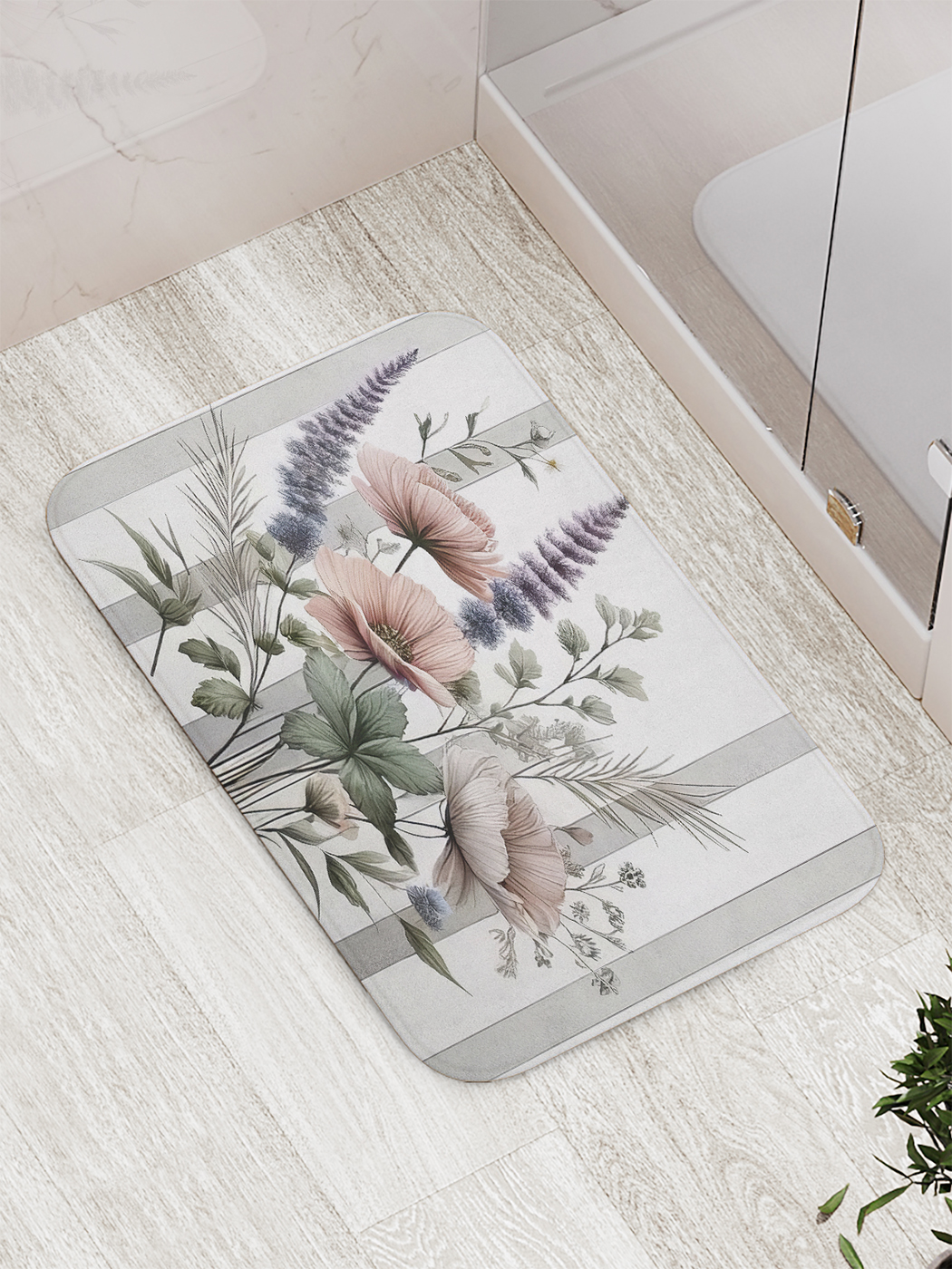 

Коврик для ванной и туалета мягкий JoyArty "Букет подруге", bath_sd2700