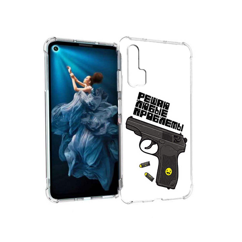 

Чехол MyPads Tocco для Honor 20 Pro пистолет против проблем (PT129185.18.542), Прозрачный, Tocco