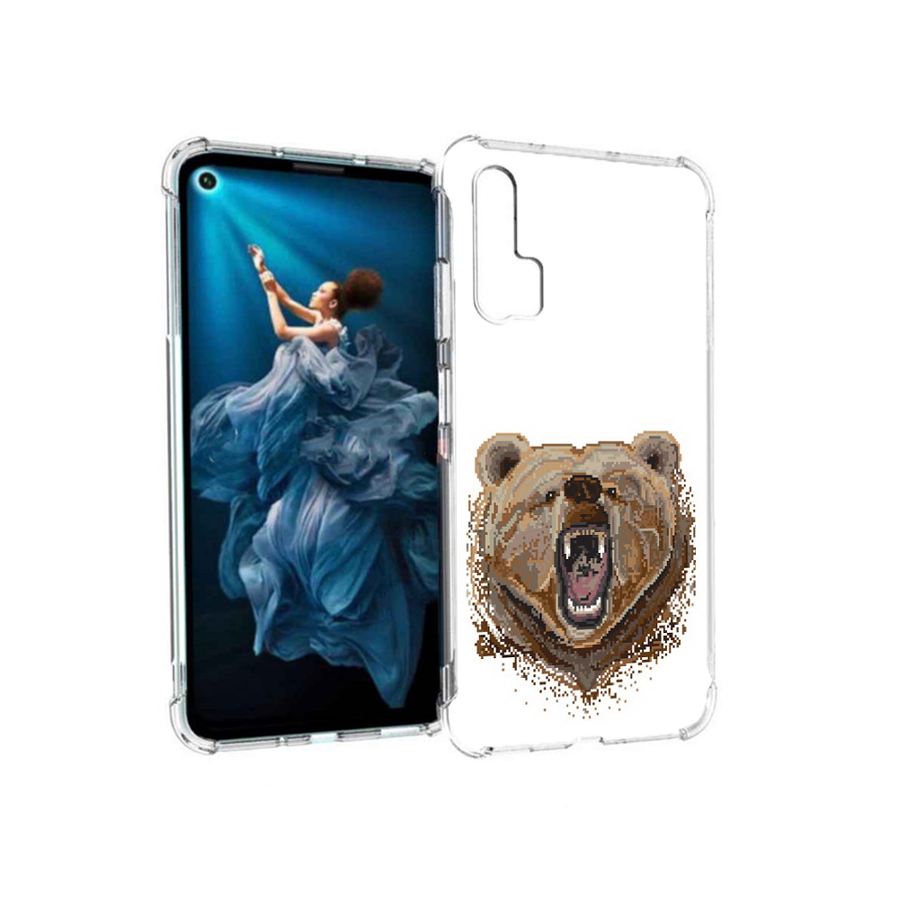 

Чехол MyPads Tocco для Honor 20 Pro пиксельный медведь (PT129185.18.539), Прозрачный, Tocco