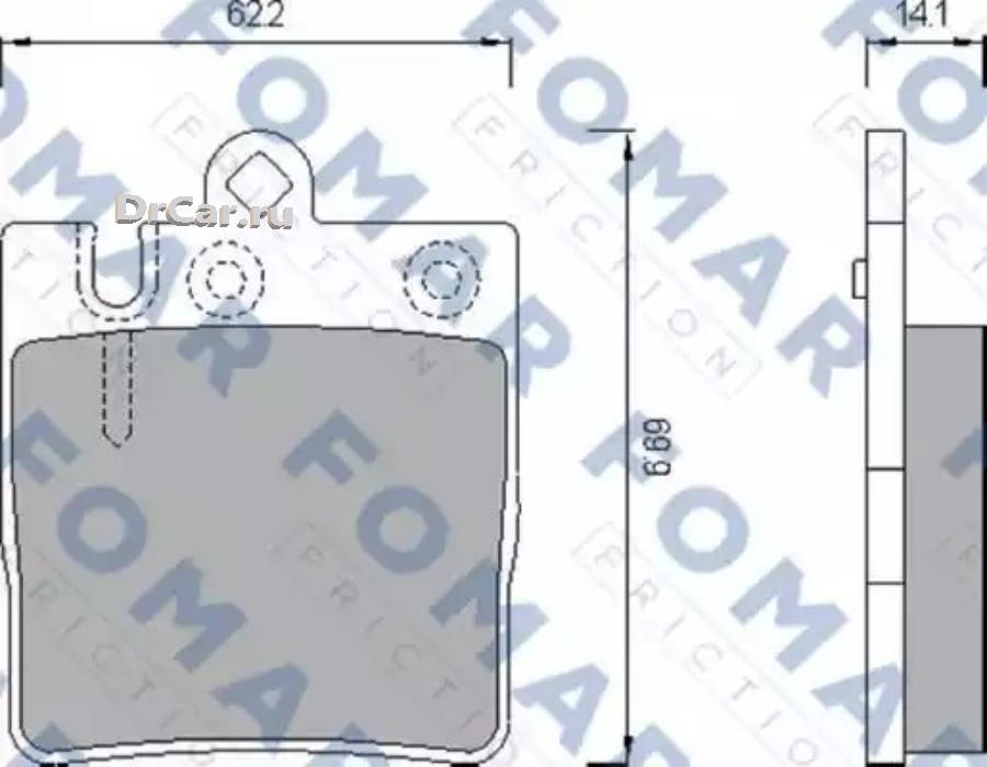 

Колодки тормозные задние FOMAR-FRICTION FO680281