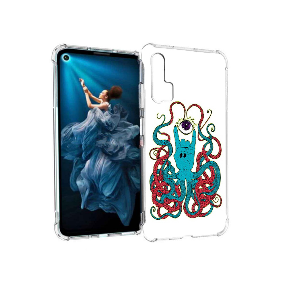 

Чехол MyPads Tocco для Honor 20 Pro осьминог-рука абстракция (PT129185.18.530), Прозрачный, Tocco