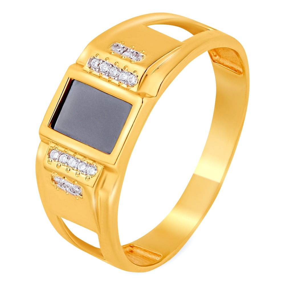 Кольцо печатка из красного золота с фианитом р. 20,5 585Gold 601005963