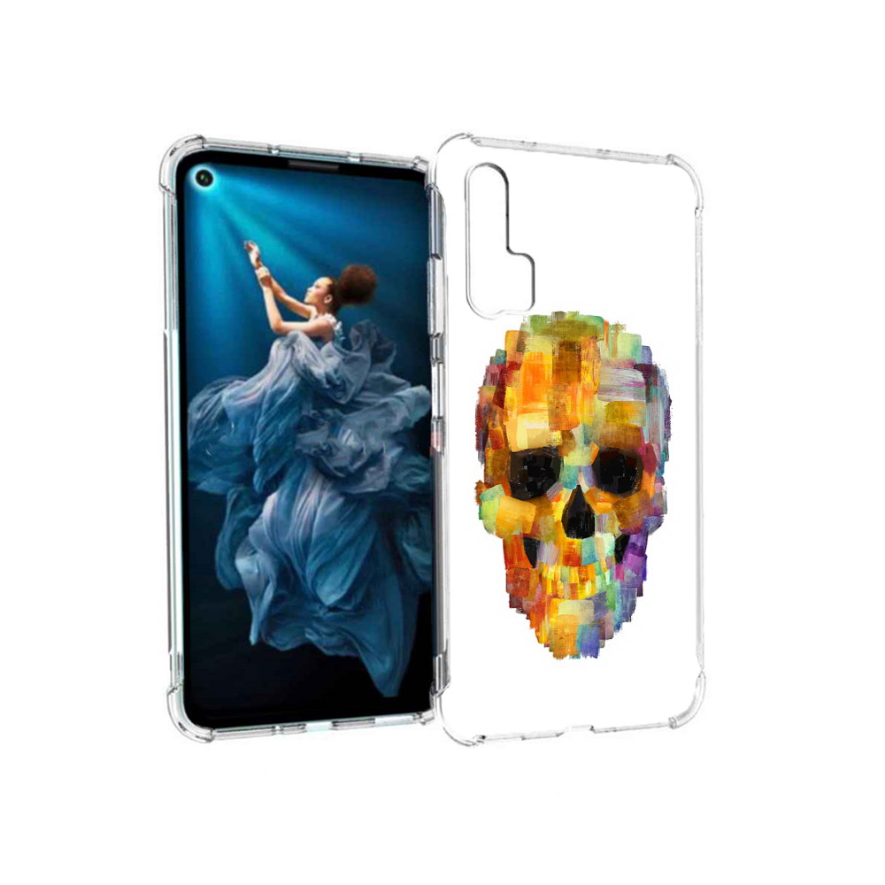 

Чехол MyPads Tocco для Honor 20 Pro нарисованный череп (PT129185.18.516), Прозрачный, Tocco