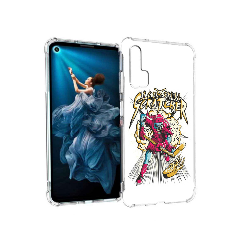

Чехол MyPads Tocco для Honor 20 Pro нарисованный скелет хоккеист (PT129185.18.514), Прозрачный, Tocco