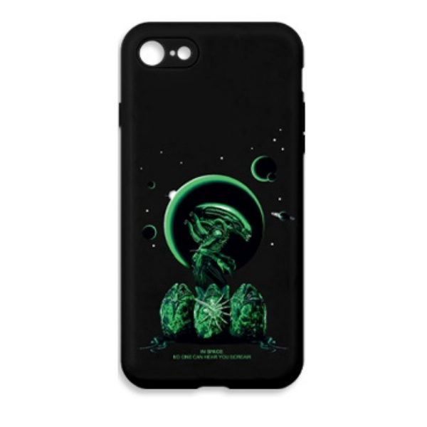 

Чехол iPhone 7/8/SE(2020) NANO 2.0 mm (с магнитом и принтом) "Чужой" черный