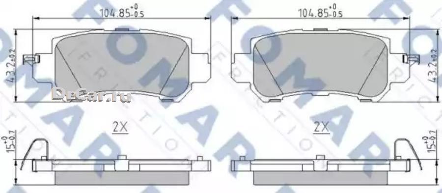 

Колодки торм.зад. FOMAR-FRICTION FO235483