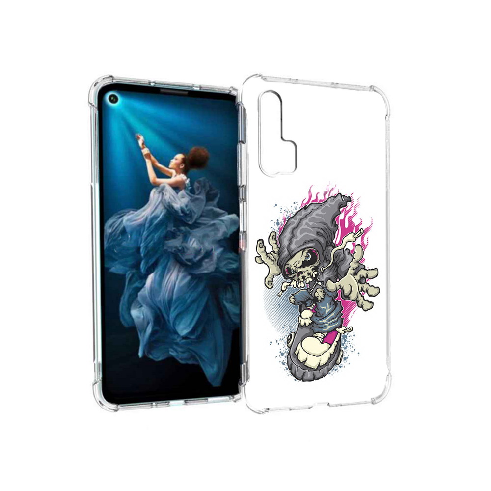 фото Чехол mypads tocco для honor 20 pro нарисованный скелет на скейт борде (pt129185.18.512)