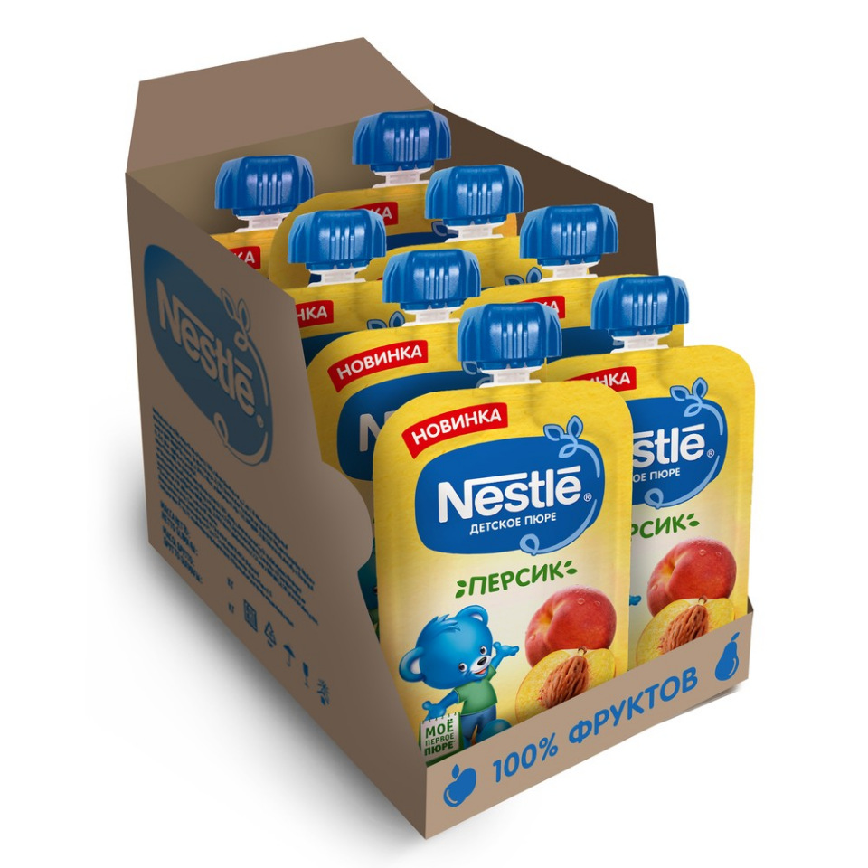 

Пюре фруктовое Nestlе Персик, 8 шт. по 90 г, Персик