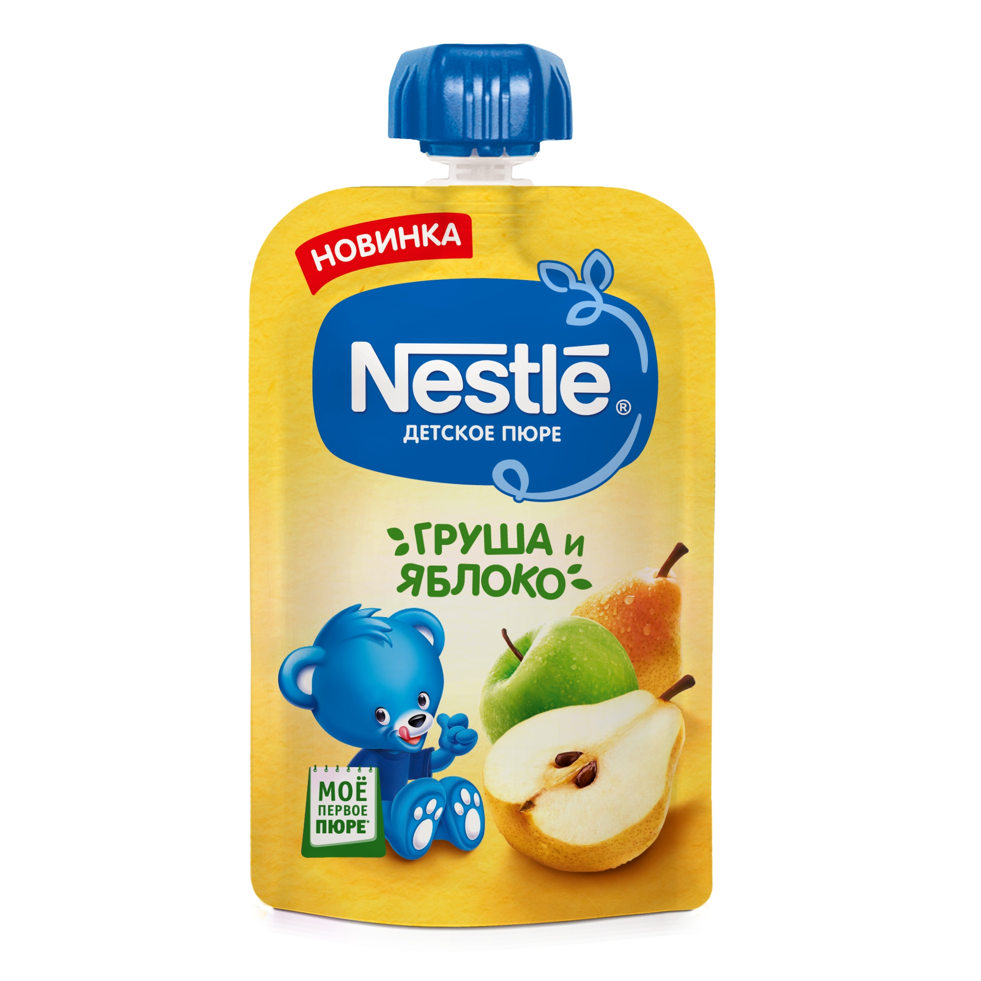 

Пюре фруктовое Nestlе Груша-яблоко, 8 шт. по 90 г, Грушка-яблоко пауч