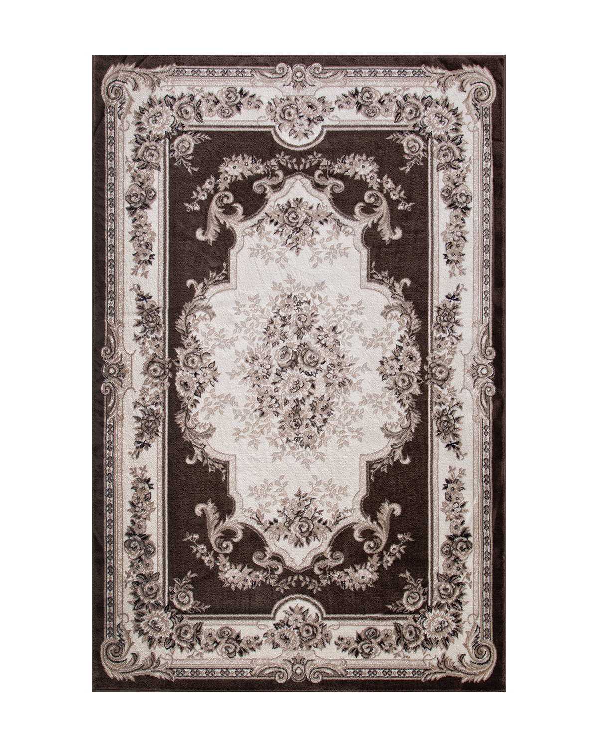 

Ковёр Merinos Valencia Deluxe 80x150 прямоугольный коричневый/кремовый 4015
