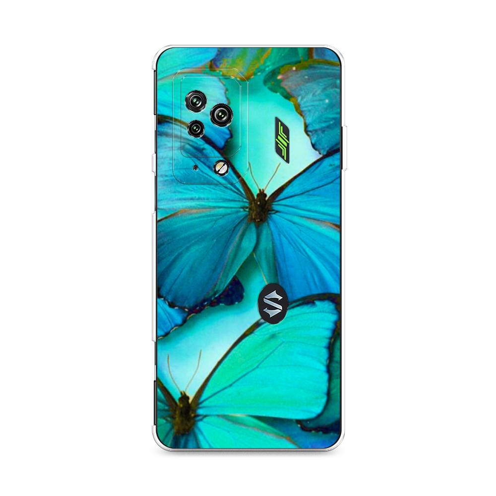 фото Силиконовый чехол "неоновые бабочки" на xiaomi black shark 5 pro awog