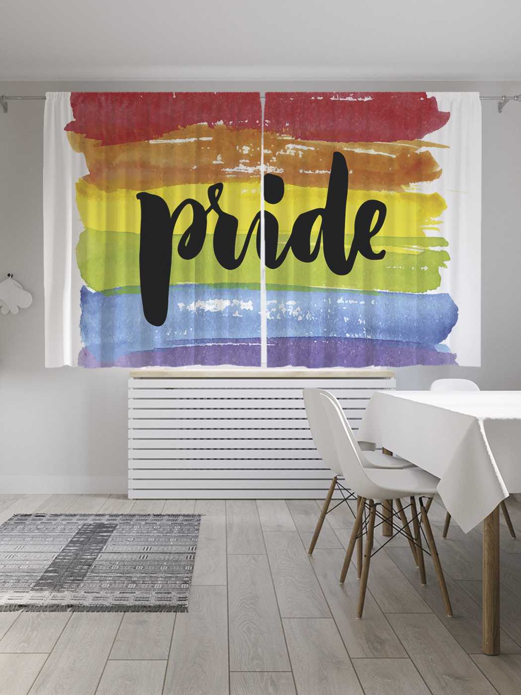 

Классические шторы JoyArty "Гордость", серия Oxford DeLux, 2 полотна 145x180 см, Гордость