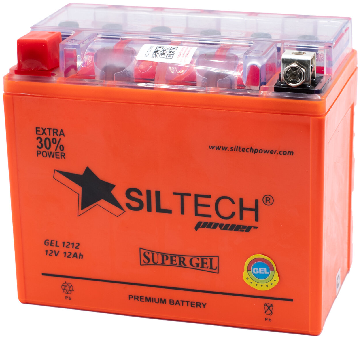 Аккумулятор SILTECH GEL 1212 (YTX12-BS) 12 Ач 200 А прямая полярность