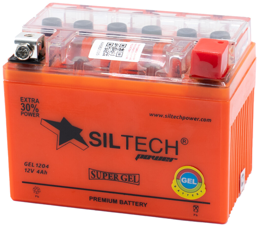 Аккумулятор SILTECH GEL 1204 (YTX4L-BC) 4 Ач 60 А обратная полярность