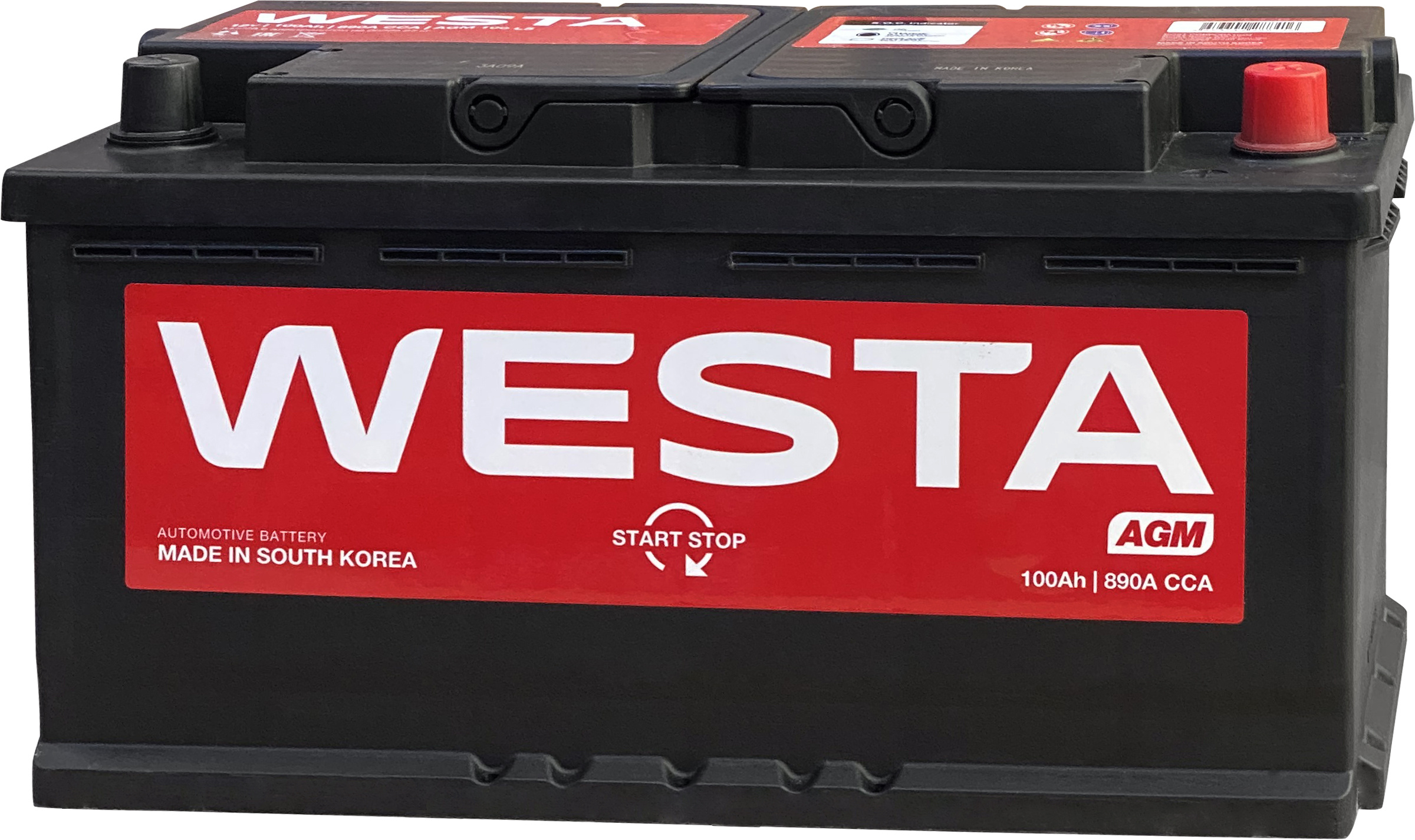 Аккумулятор WESTA Korea (AGM 100 L5) 100 Ач 890 А обратная полярность