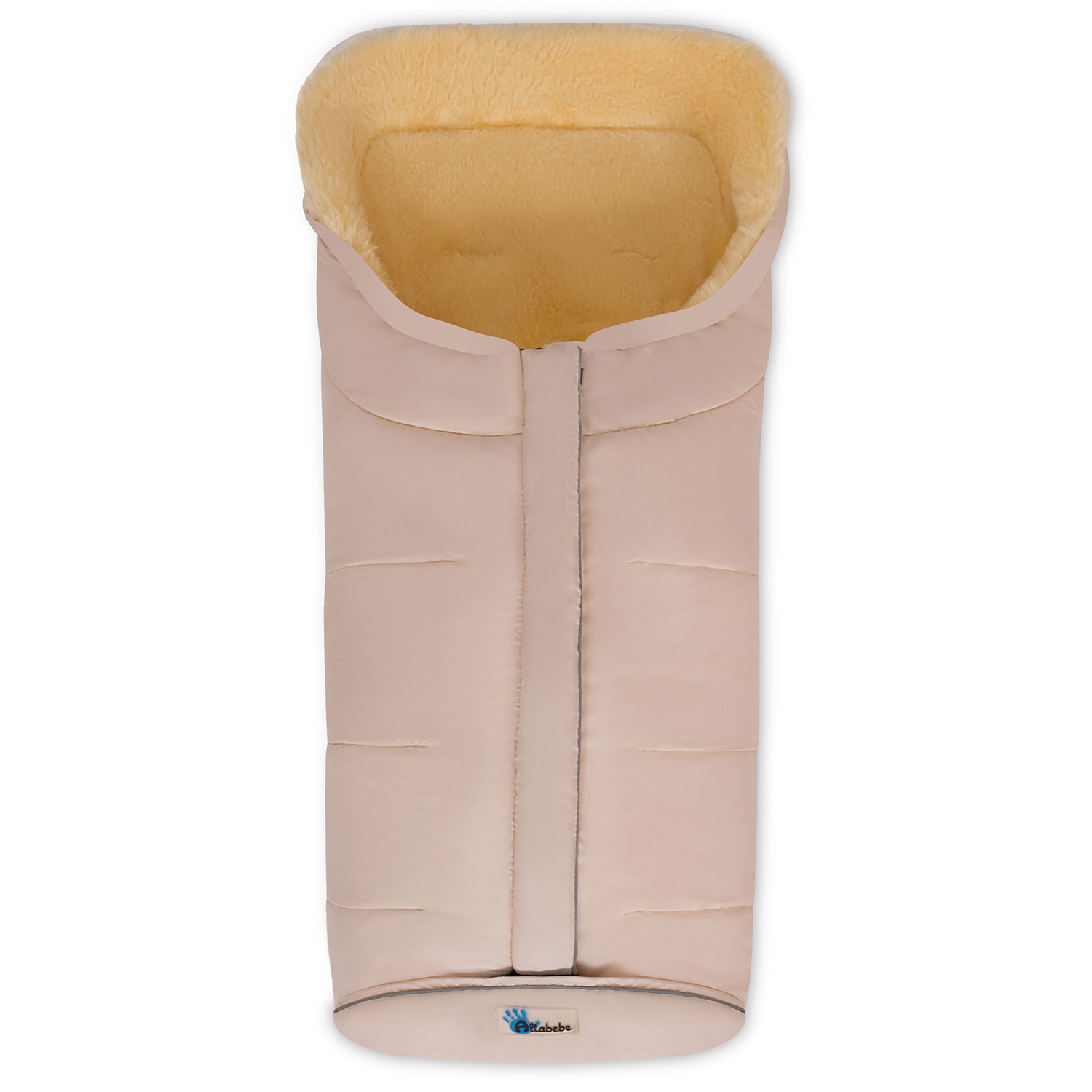 Конверт-мешок для детской коляски Altabebe MT2203LP Lambskin-Classic Footmuff Beige спальный конверт umbo спальный мешок для малыша легкий муслиновый мешок для ножек 4х слойный