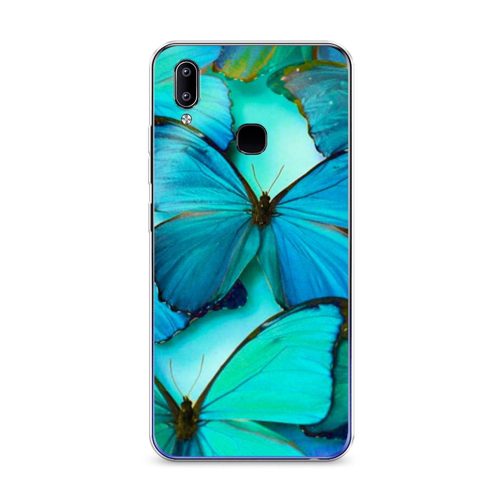 фото Силиконовый чехол "неоновые бабочки" на vivo y93 lite awog