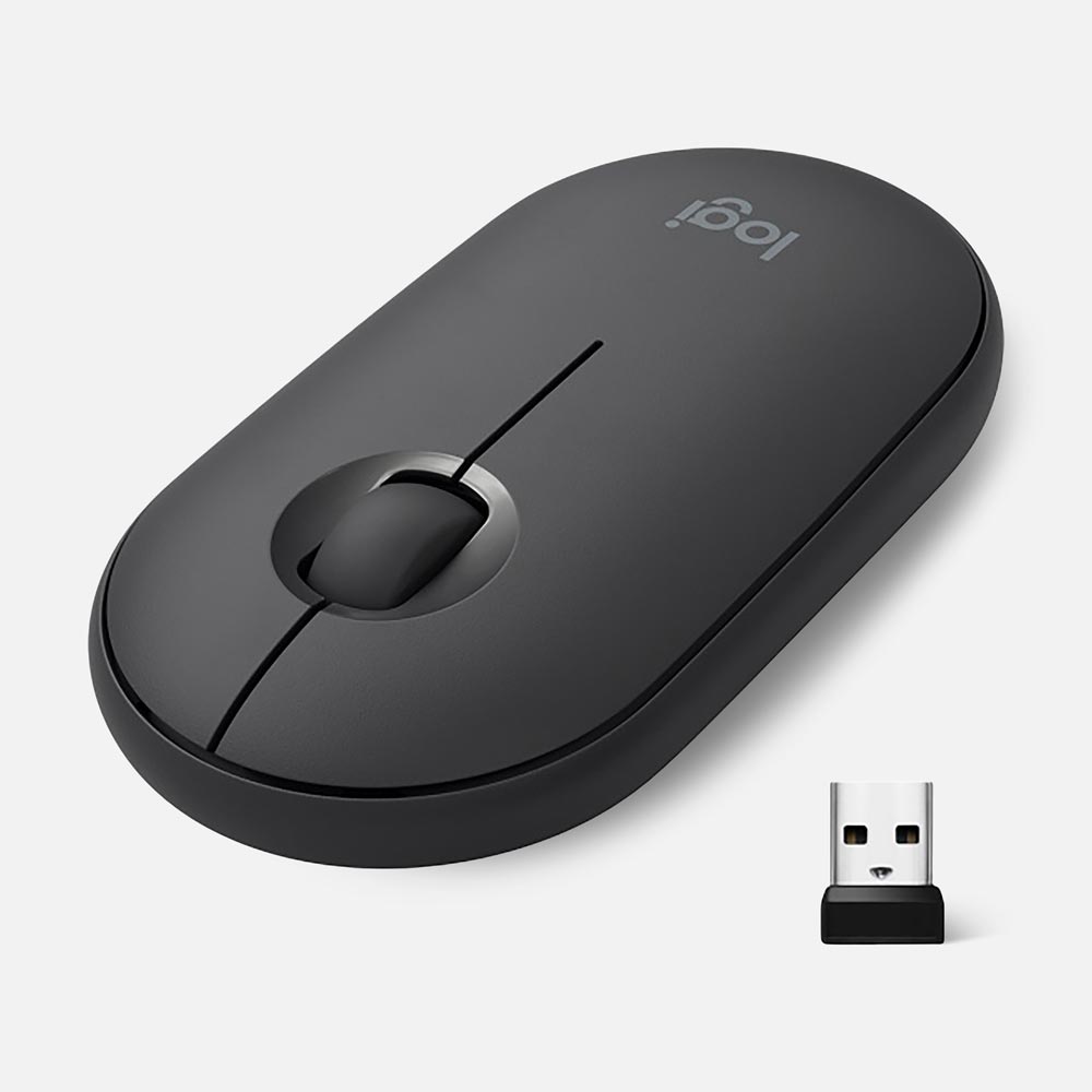 Мышь Logitech Pebble M350 беспроводная, оптическая, 1000 dpi, 3D, черная, 910-005576