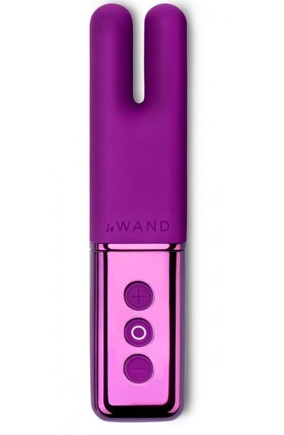 фото Двухмоторный мини-вибратор le wand deux фиолетовый 11,6 см