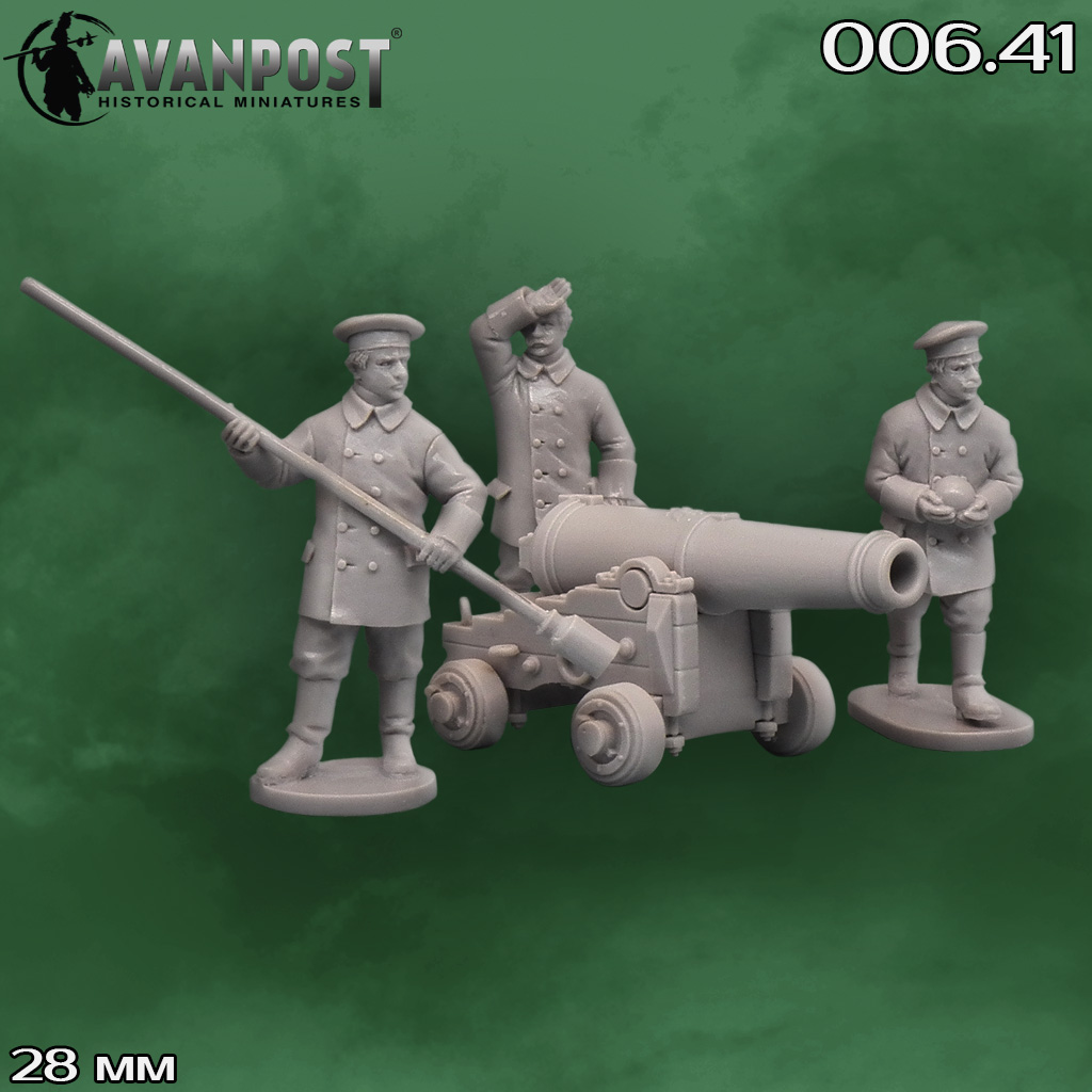 

006.41АП 24-фунтовая пушко-карронада с расчтом 1854-1856