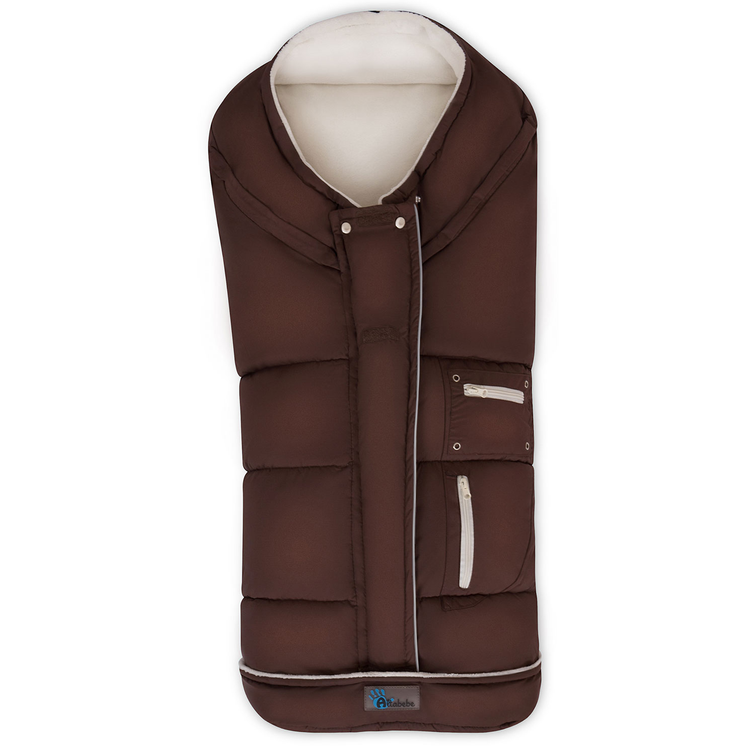 фото Конверт-мешок для детской коляски altabebe al2274c clima guard brown/whitewash