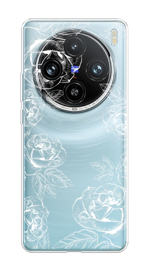 

Чехол на Vivo X100 Pro "Розы графика", Черный;серый, 2611850-1
